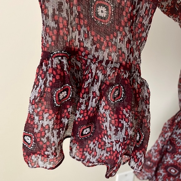 cinq a sept Jasmine boho Silk Floral-Print Mini Dress
Red/Multi. Size S - Picture 6 of 12